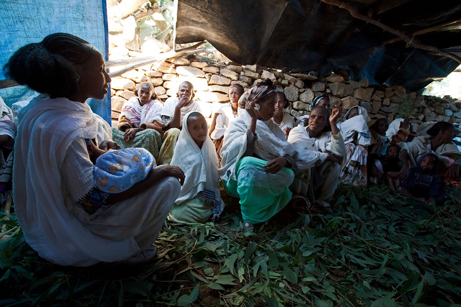 64   Celebration after the baptistm of a newborn child. Ethiopia 